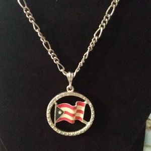 20"  necklace with Puerto Rican charm